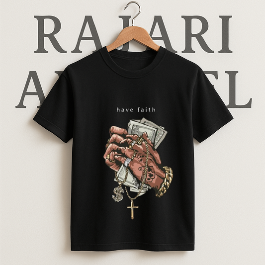 Money on Hand Classy Black Tshirt